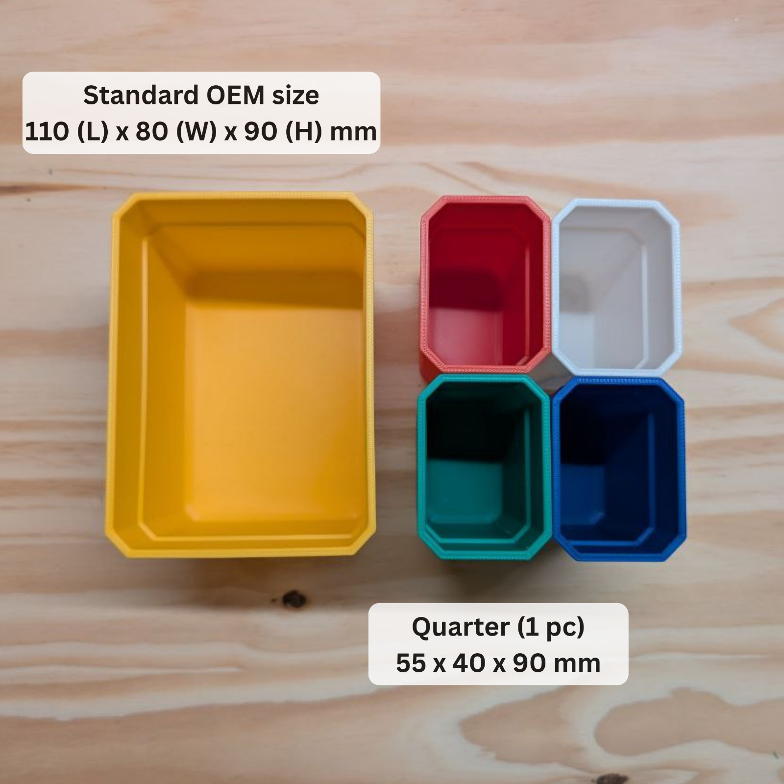 Orange Deep Organiser Bins – Precise Fit