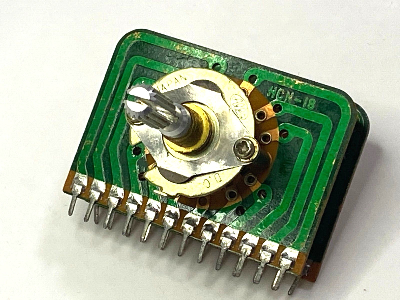 1pcs - ALPS HCN-18 Rotary 2-Wafer 2-Pole 4-Position Switch Made in JAPAN