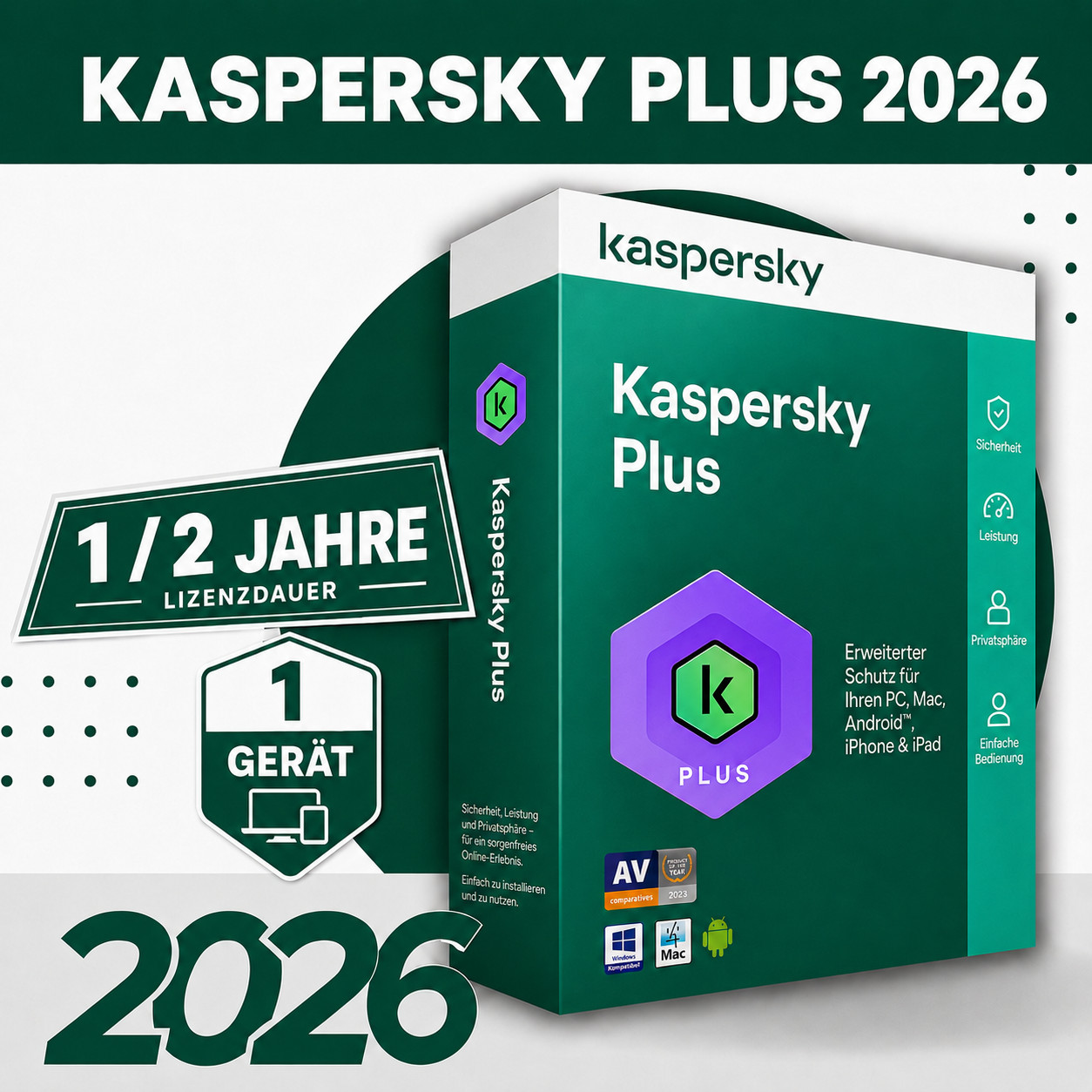 K Plus 2026 | For Windows - Key Fast Email - 1 Device / 1, 2 Year