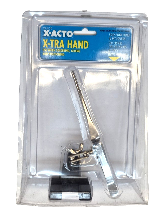 75130 X-Acto VTG Work Station x-tra Hand Soldering Tweezer Clamp Weighted NEW