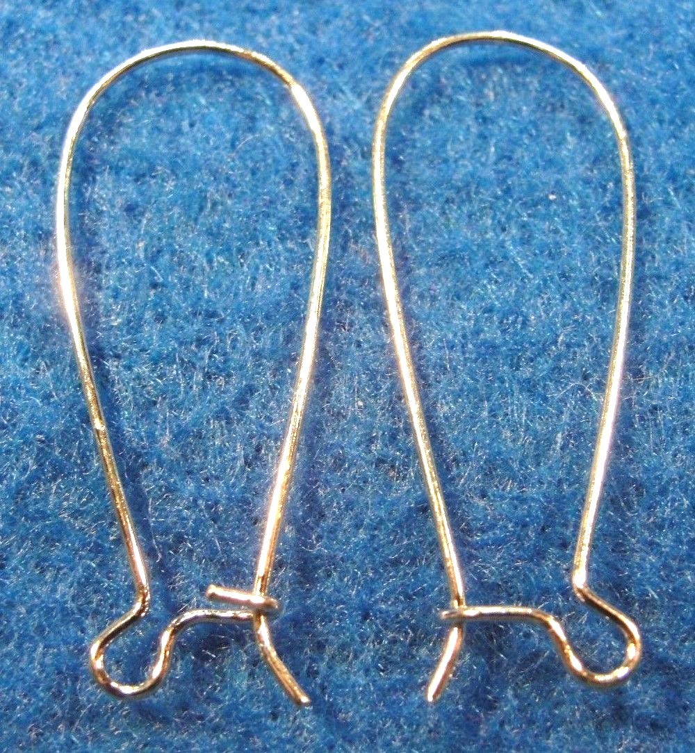 100Pcs. WHOLESALE Silver-Plated 33mm x 14mm KIDNEY Earring Hooks Q0664