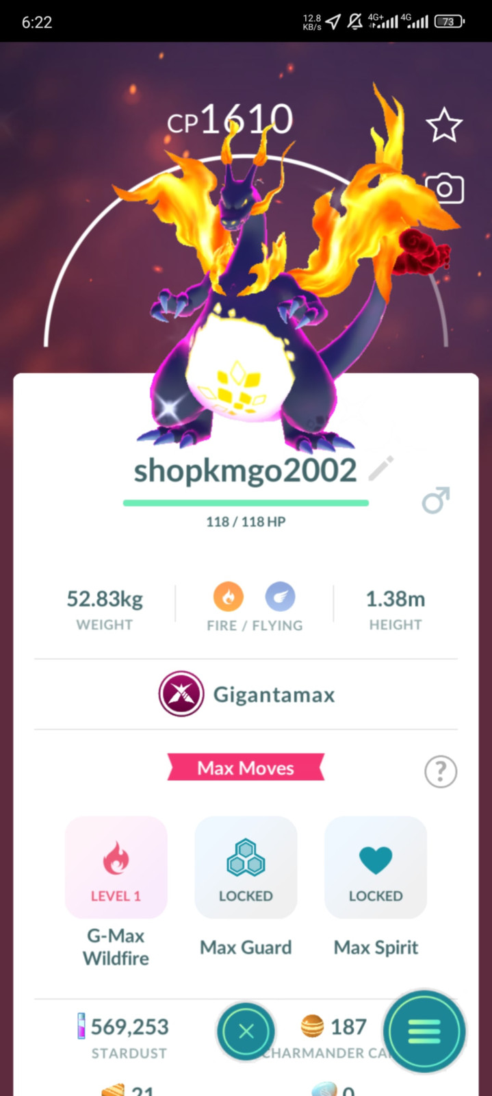Shiny Gigantamax Charizard - 20k dust