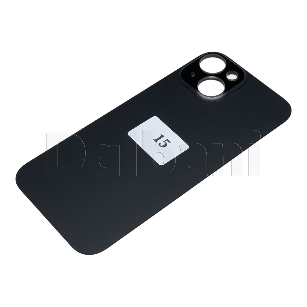 Back Glass Rear Housing Battery Cover Camera Lens For iPhone 15 Black