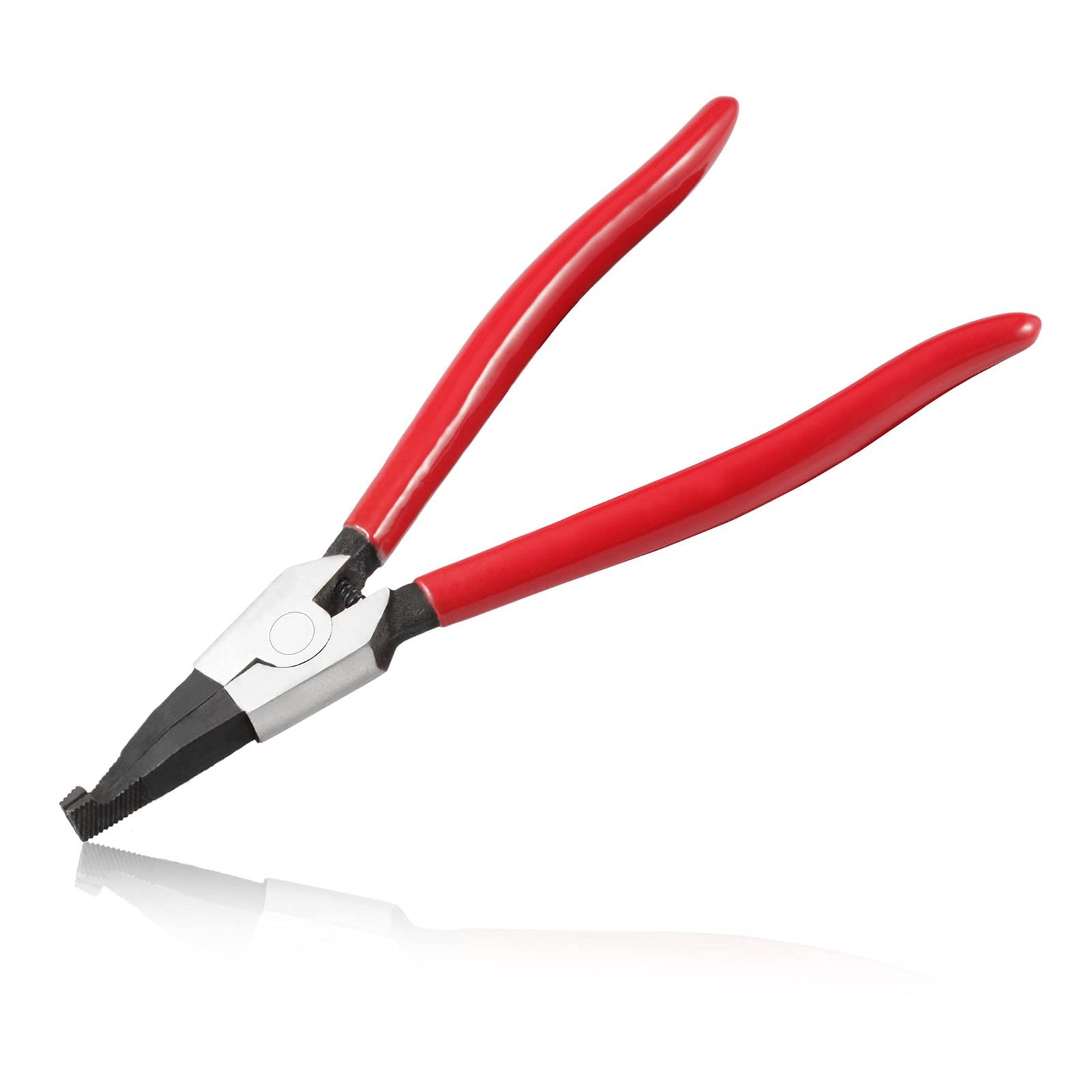 LEONTOOL 8-Inch Lock Ring Pliers Special Circlip 8" Ultra Light, Red