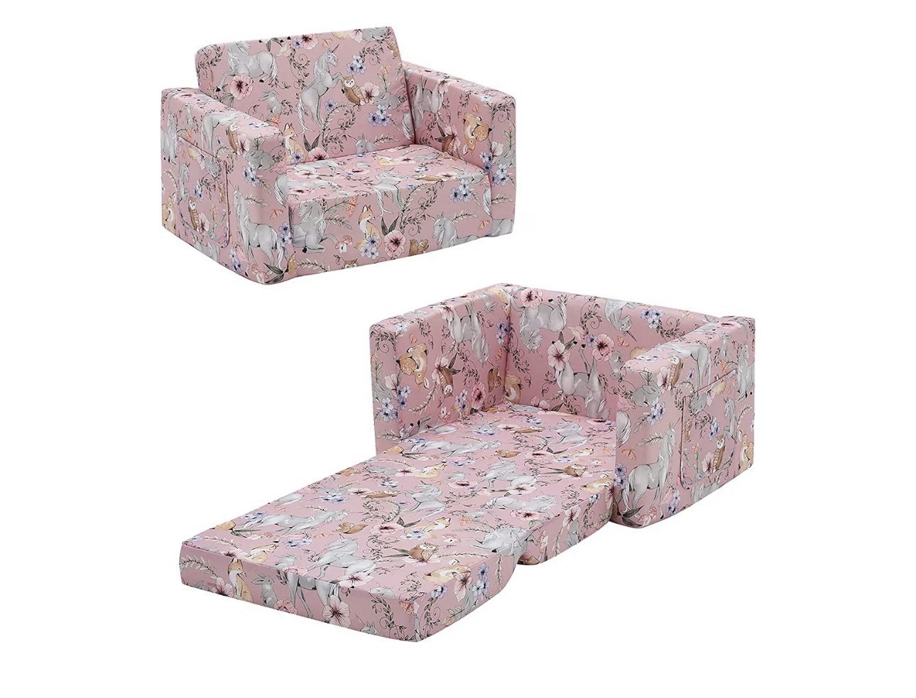 Children Flip-Out Sofa - 2-in-1 to Lounge Chair (Pink Unicorn) - BRAND NEW!