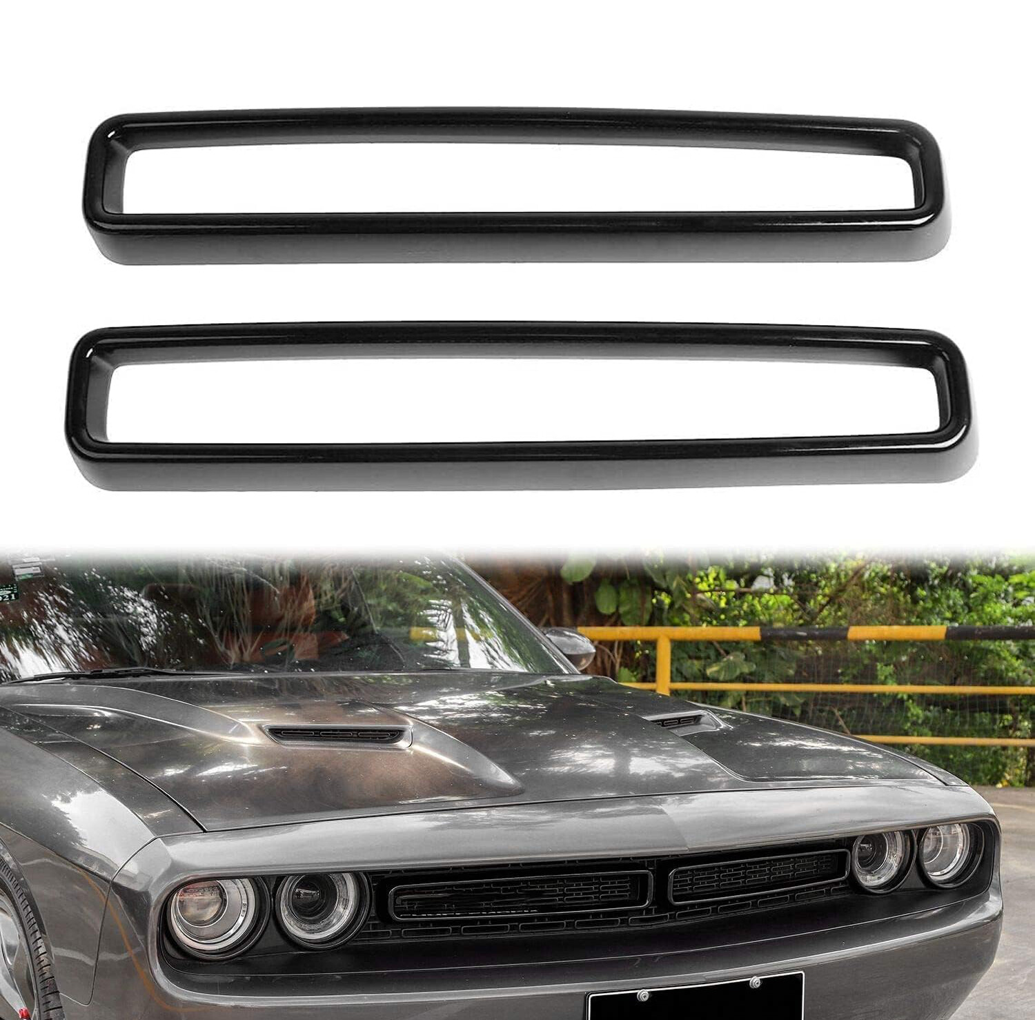 Front Grill Mesh Grille Inserts Trim Exterior for Dodge Challenger 2015-2022 New