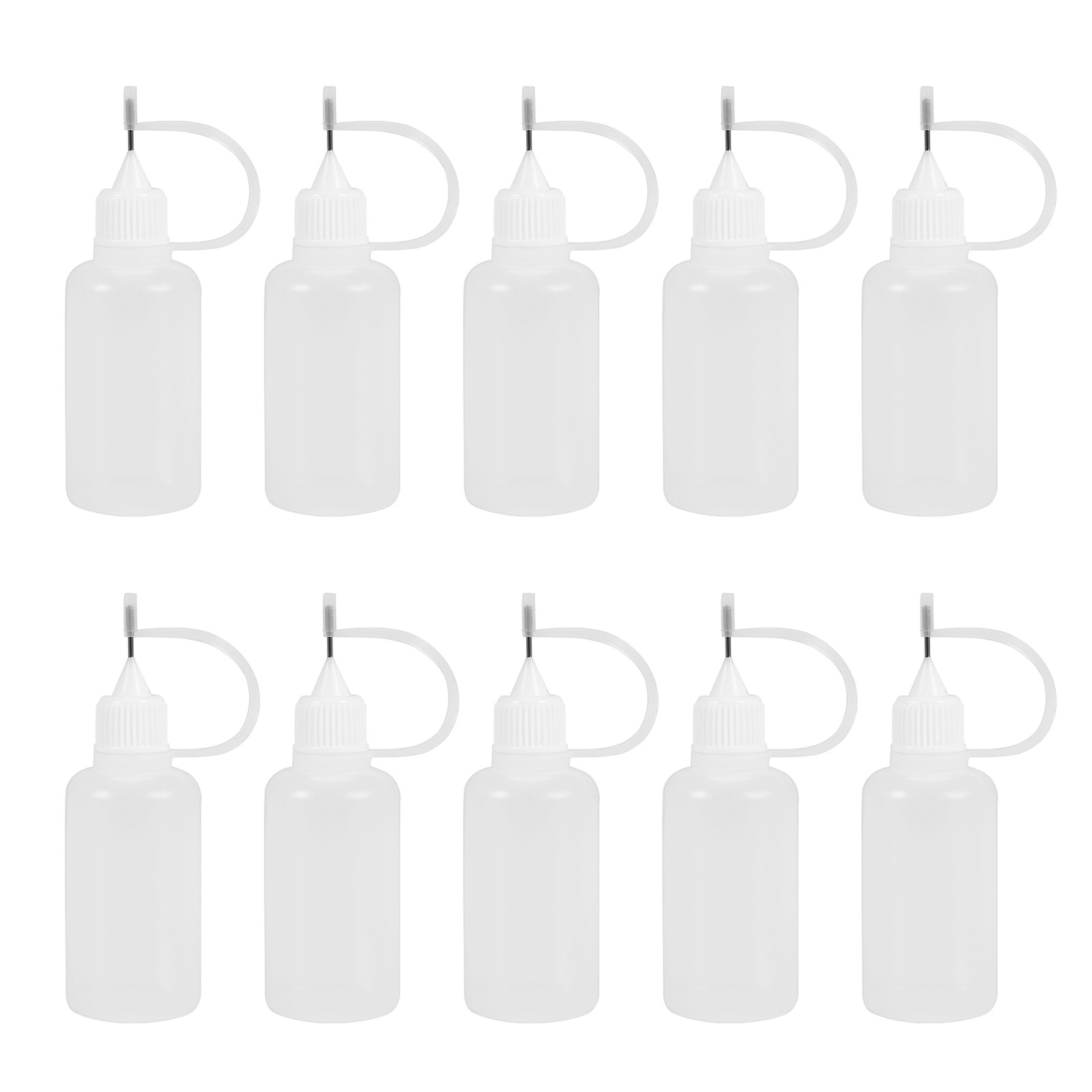 10Pcs 30Ml Plastic Squeezable Tip Applicator Bottle Refillable Dropper7906
