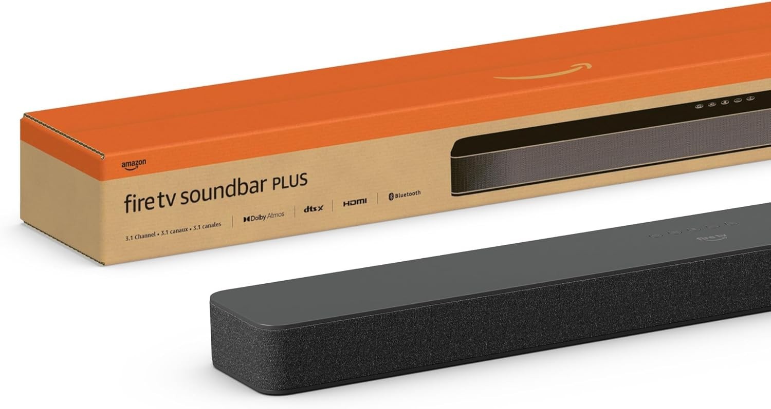 Amazon Fire TV Soundbar Plus 3.1 All-In-One Home Theater Dolby Atmos NEW 2025