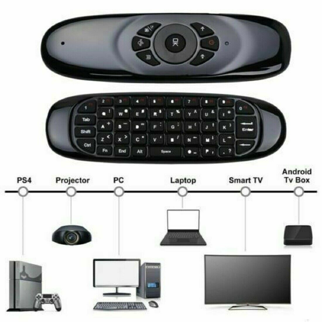 Voice Remote Google Control Air Mouse Bluetooth/USB for PC Android Smart TV Box