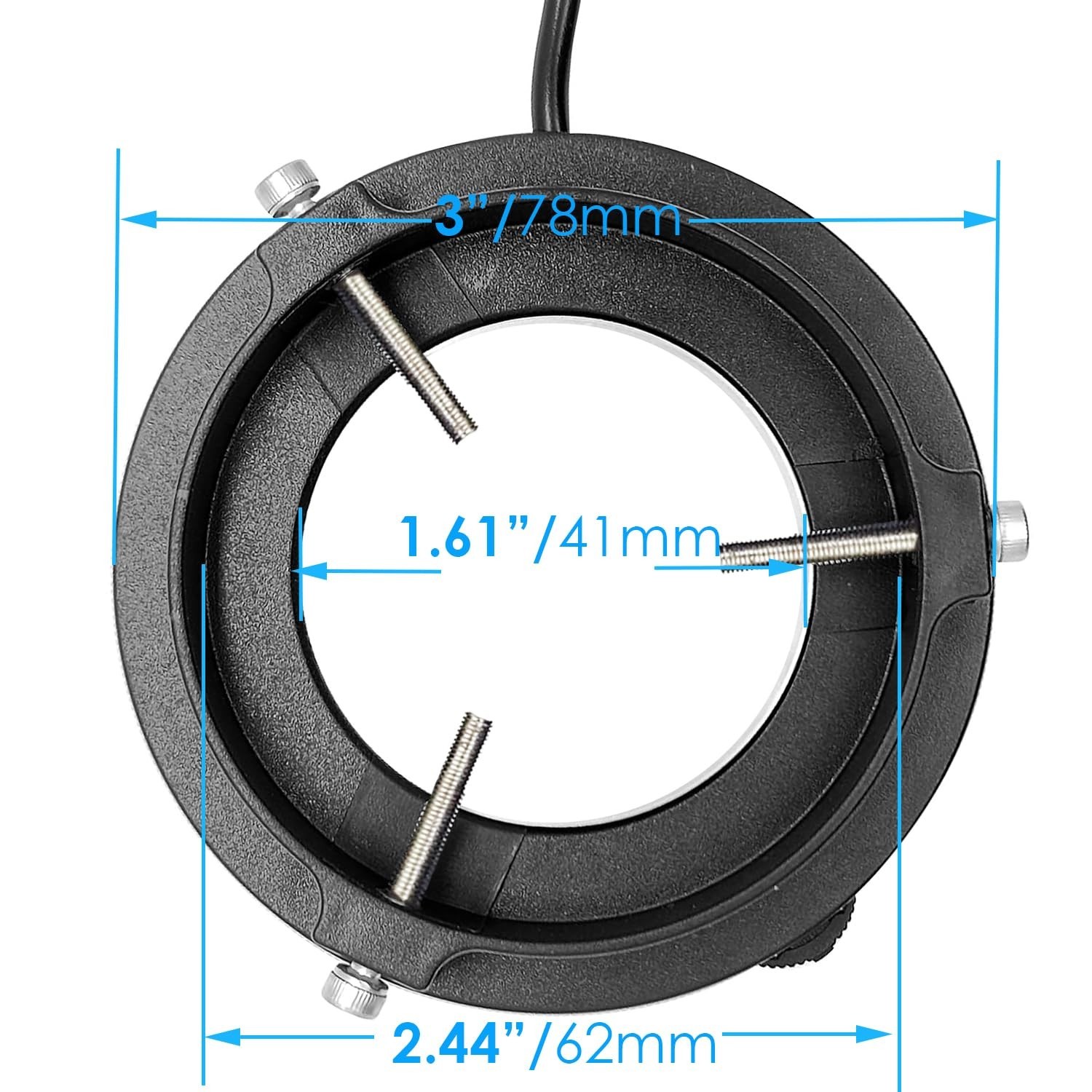 Light Microscope LED Ring Illuminator, USB Adjustable LED Ring Light for Indu...