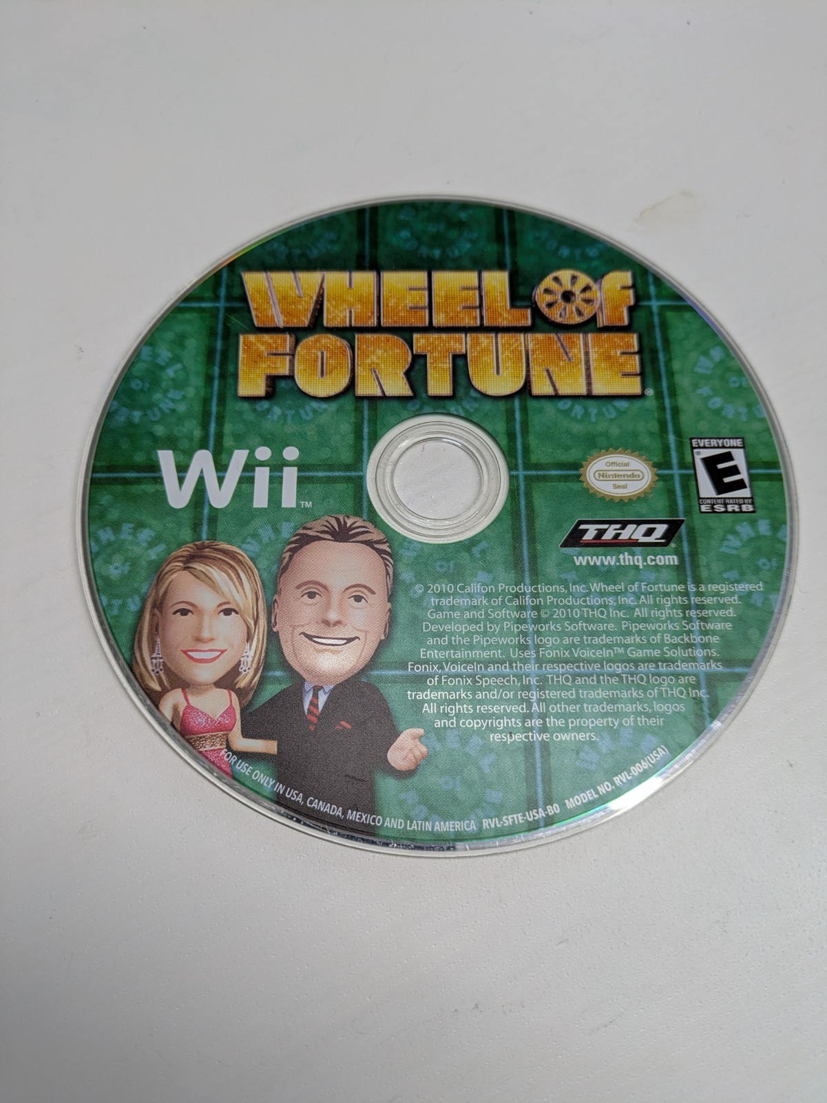 Wheel of Fortune Nintendo Wii 2010 Disc Only Tested Working