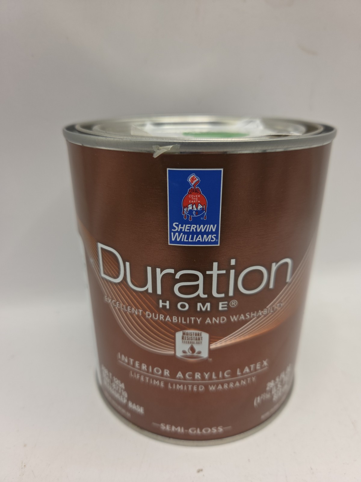 1 Qt Sherwin Williams Duration Interior Semi-Gloss Color 6925 Envy