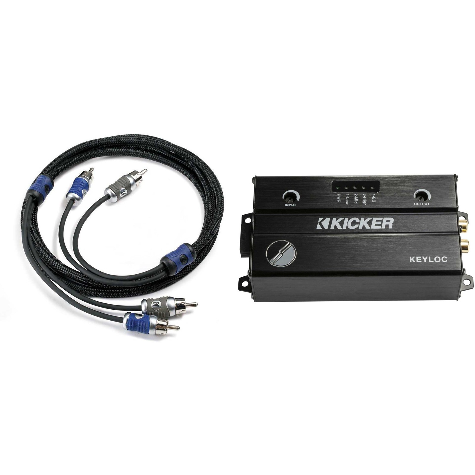 Kicker 47KEYLOC Key Series Smart Powered Line-Out Converter & 46QI26 6 Meter ...