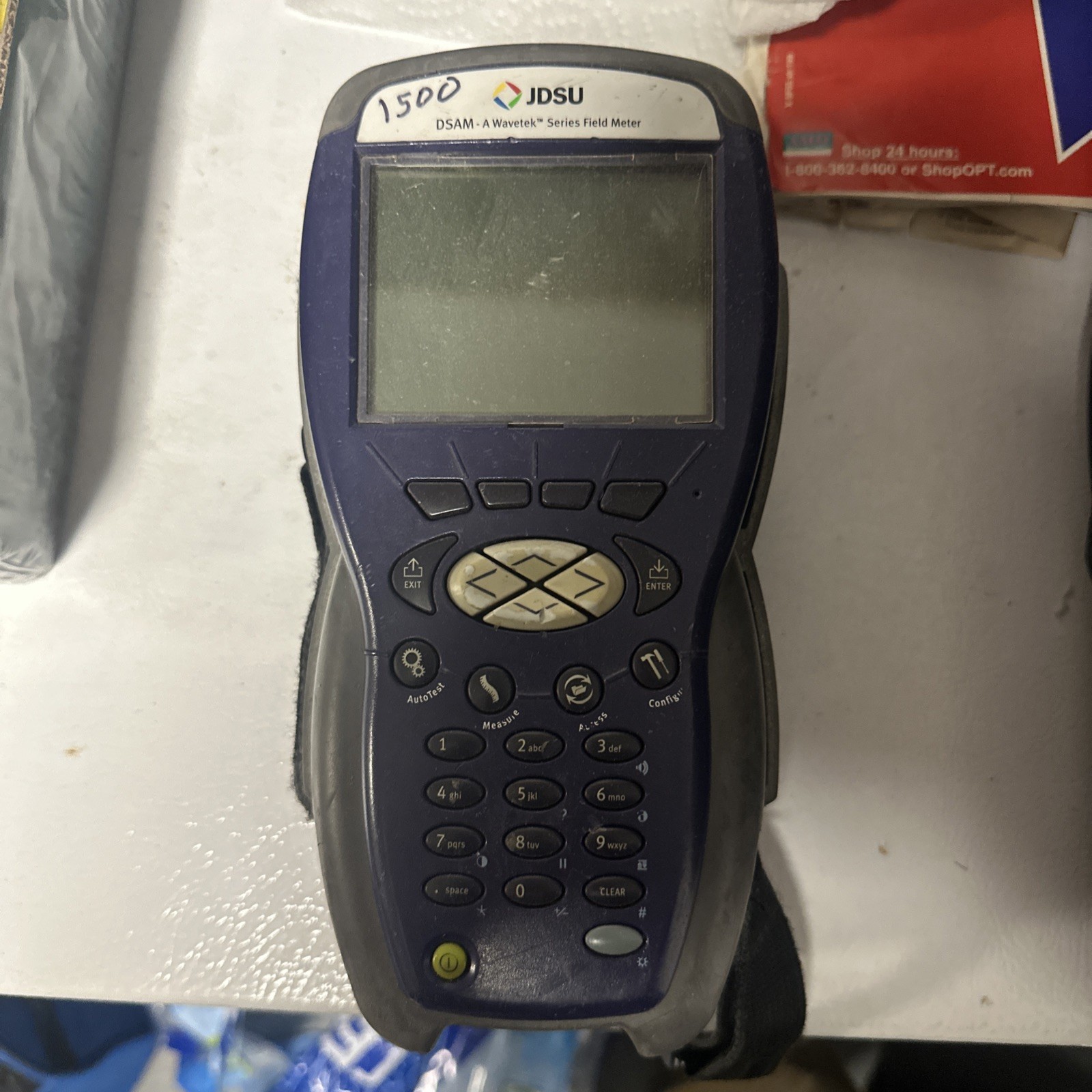 JDSU DSAM-1500 Network Tester. Wavetek Field Meter.  Powers On. As Is.