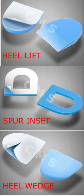 LANGER PPT Blue Heel Lifts 1/4" Or Varus Valgus Wedges 6-PAIR PACK USA