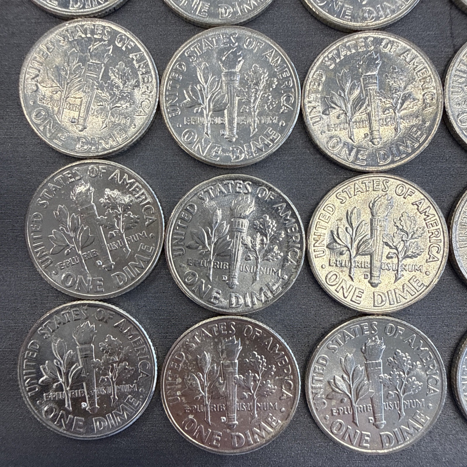 1957 D Roosevelt Silver Dime 50 Coins