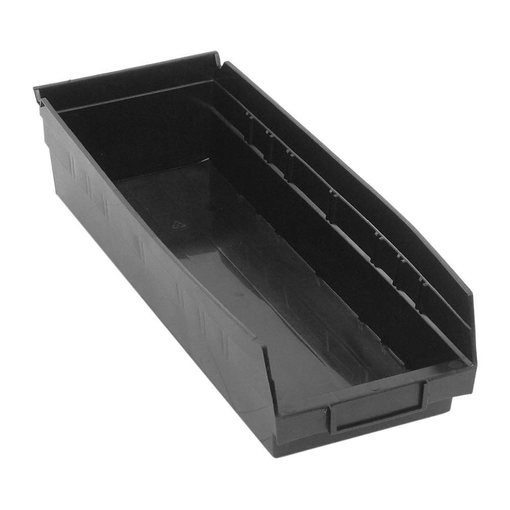 QUANTUM STORAGE SYSTEMS QSB104BR Shelf Bin,Black,Polypropylene,4 in 1NTX6