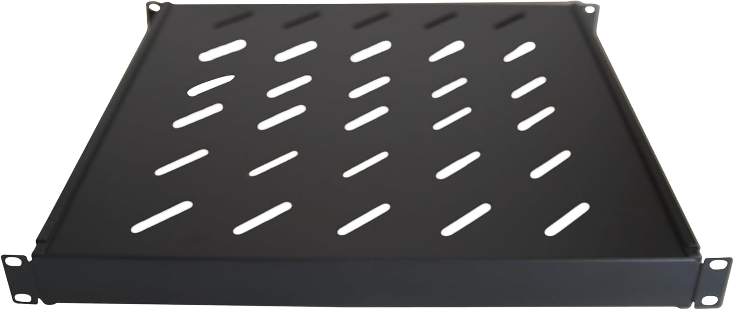 1U 19" Fixed Server Shelf – 4 Post Rack Mount Tray Depth Extends 17" to 33 Heavy