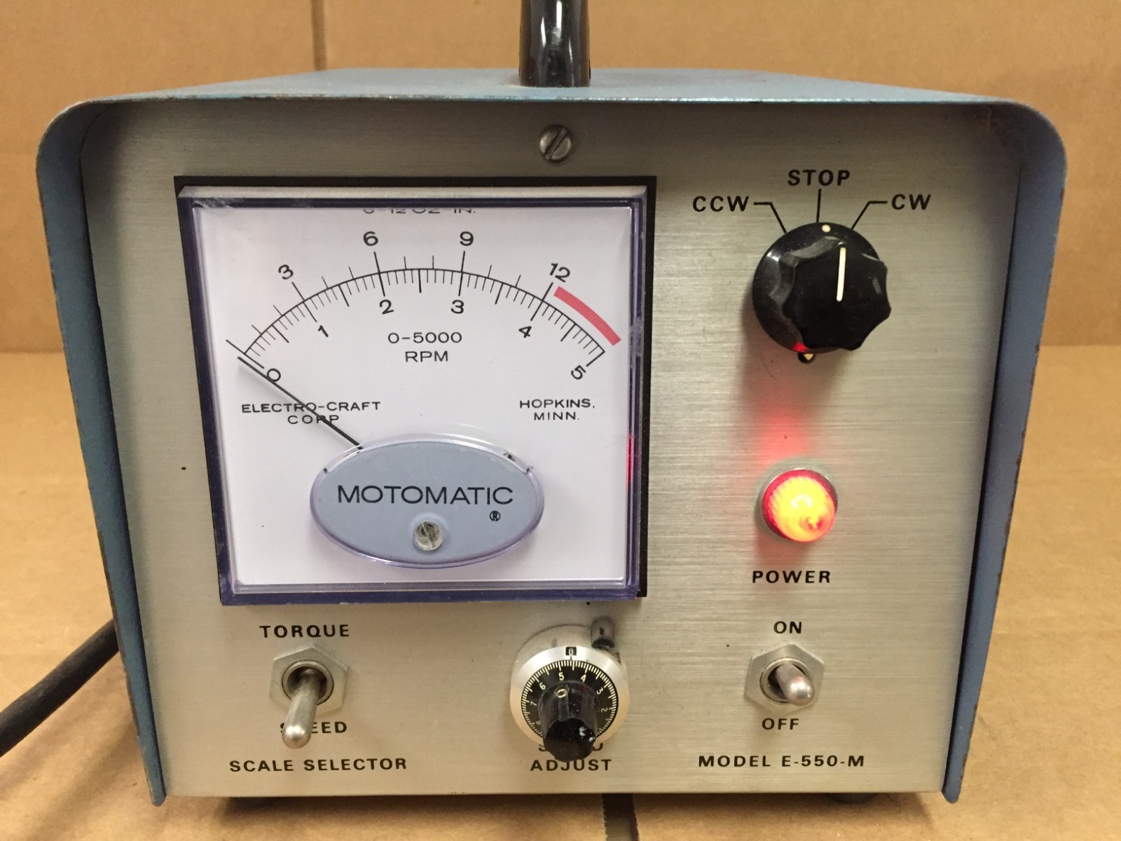 Electro-Craft E-550-M Motomatic Speed Controller - Power On AS IS