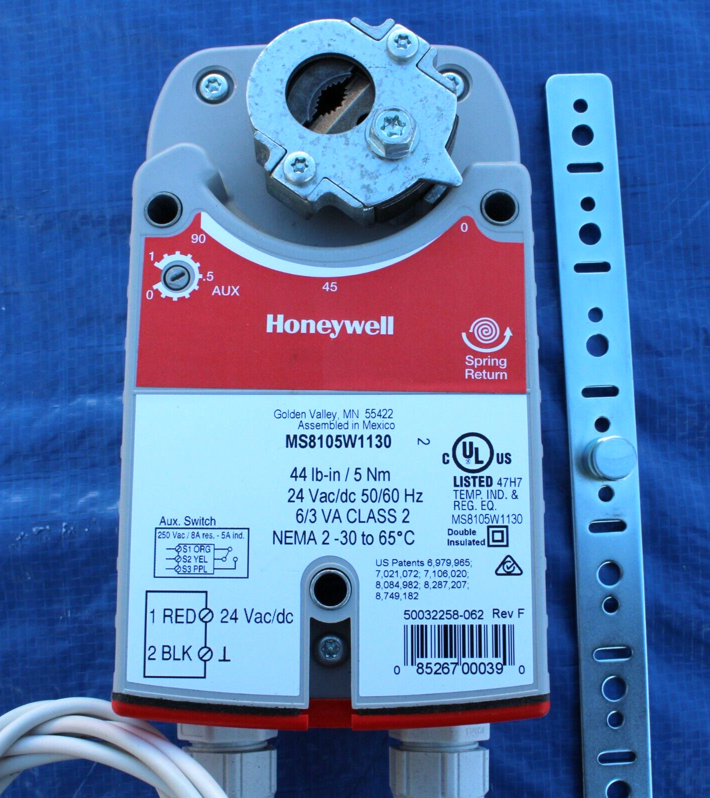 Honeywell MS8105W1130 Direct Coupled Actuator 44 lb-in