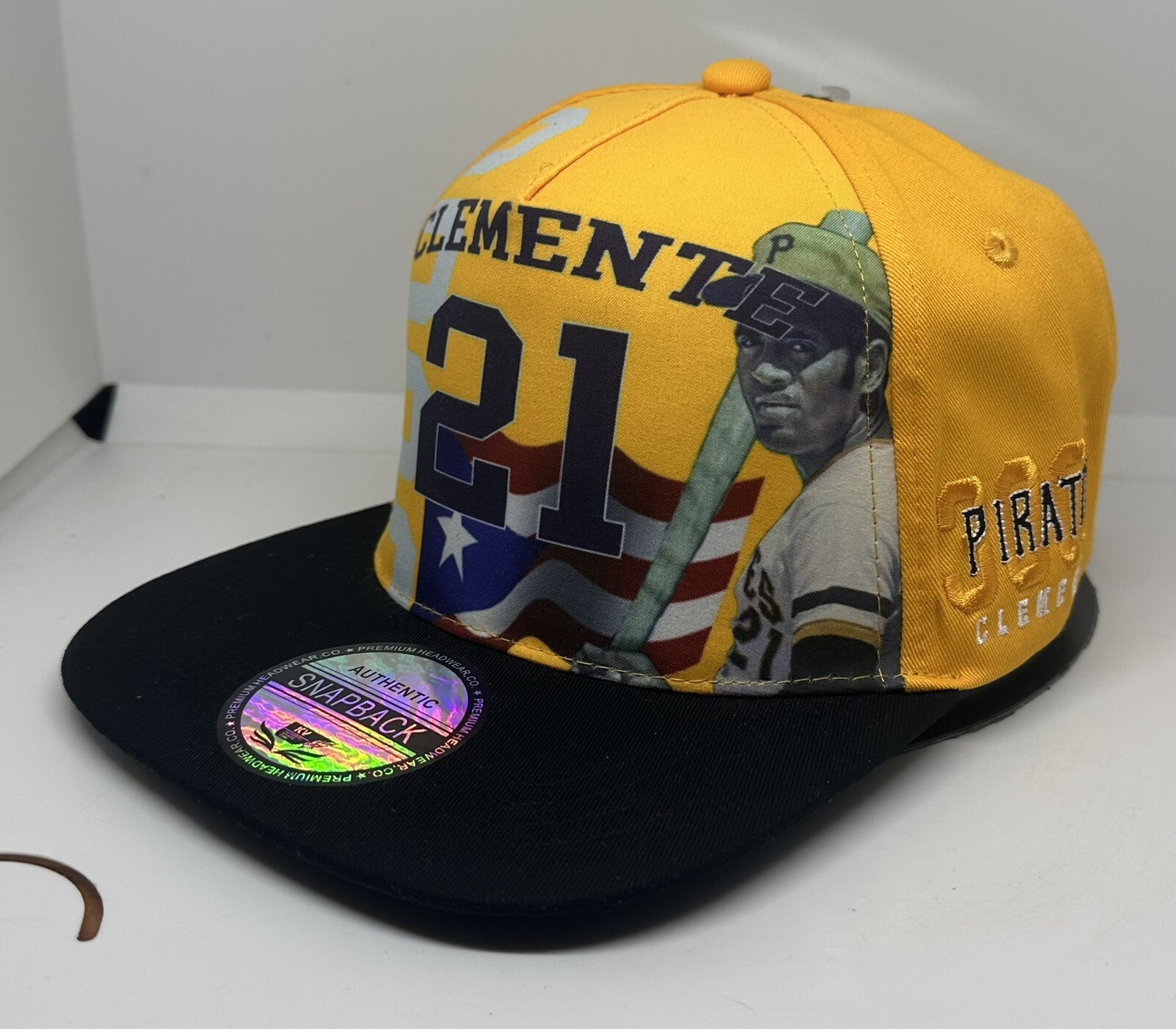 Roberto Clemente 21  Tribute SnapBack Hat Gorra