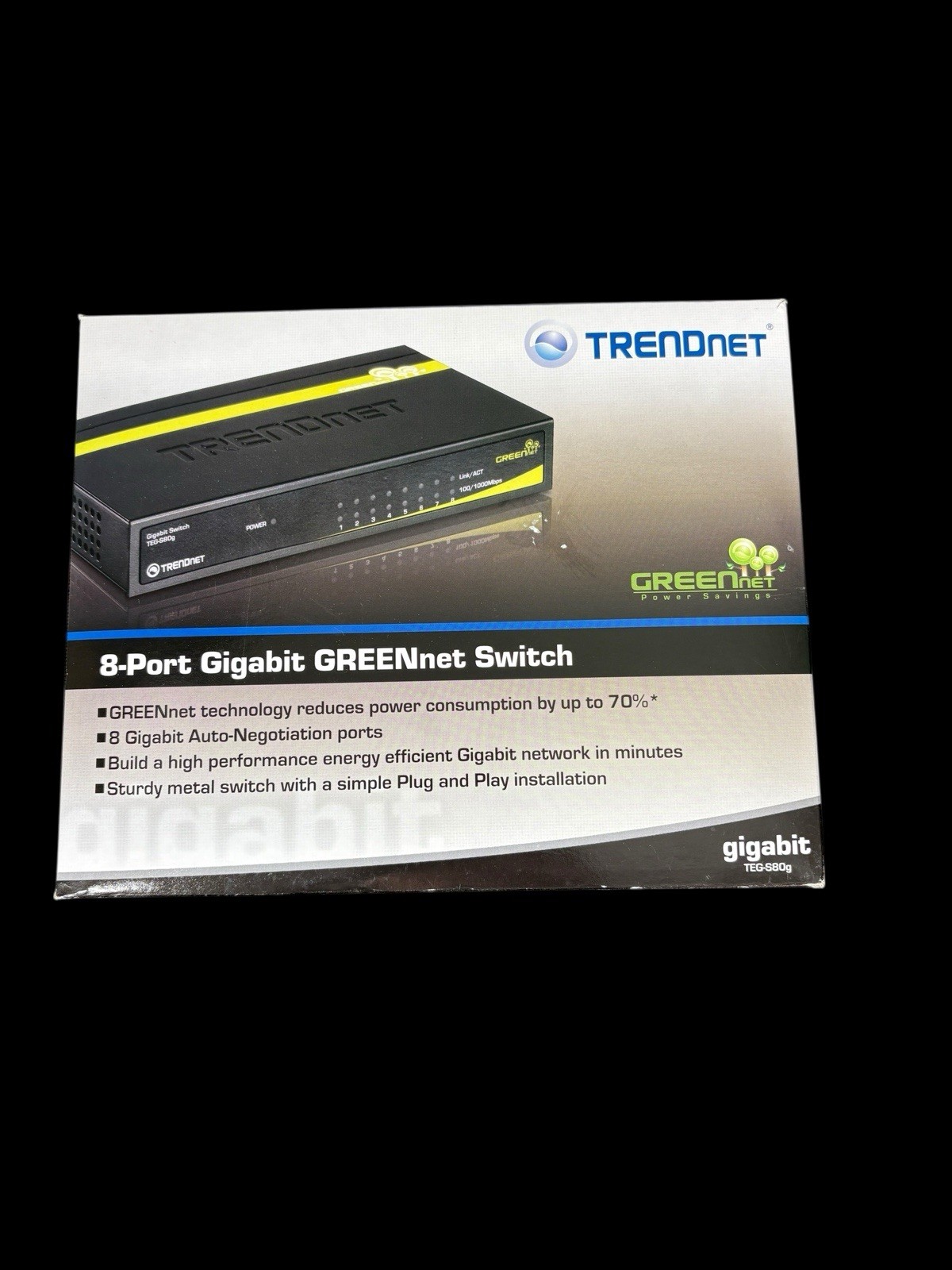 Brand New Sealed Trendnet 8-Port Gigabit Greennet Switch (TEG-S80g)