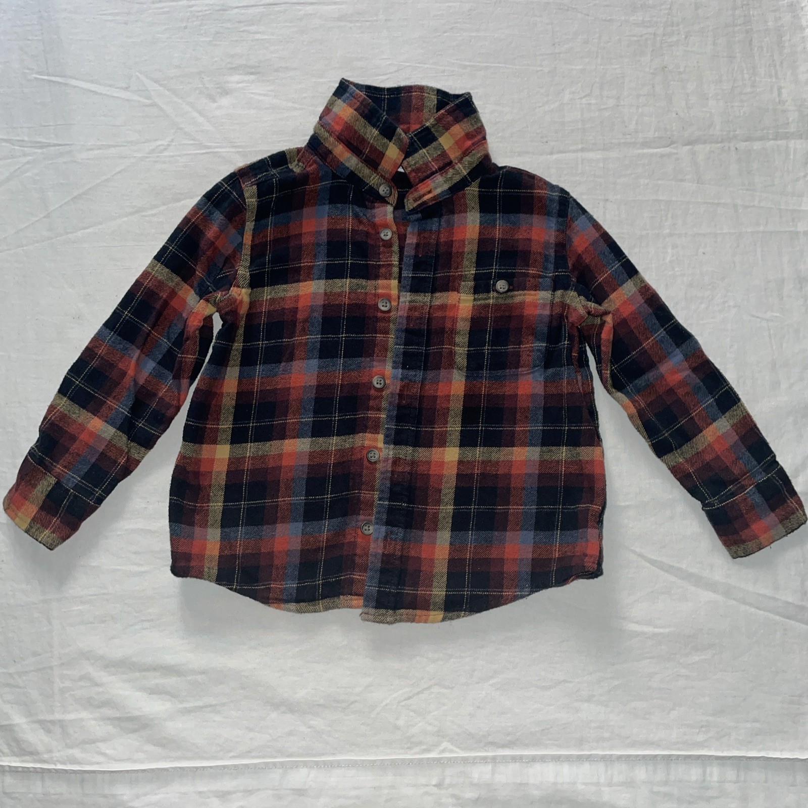 Old Navy Toddler Plaid Button Up Boy Top Size 4T