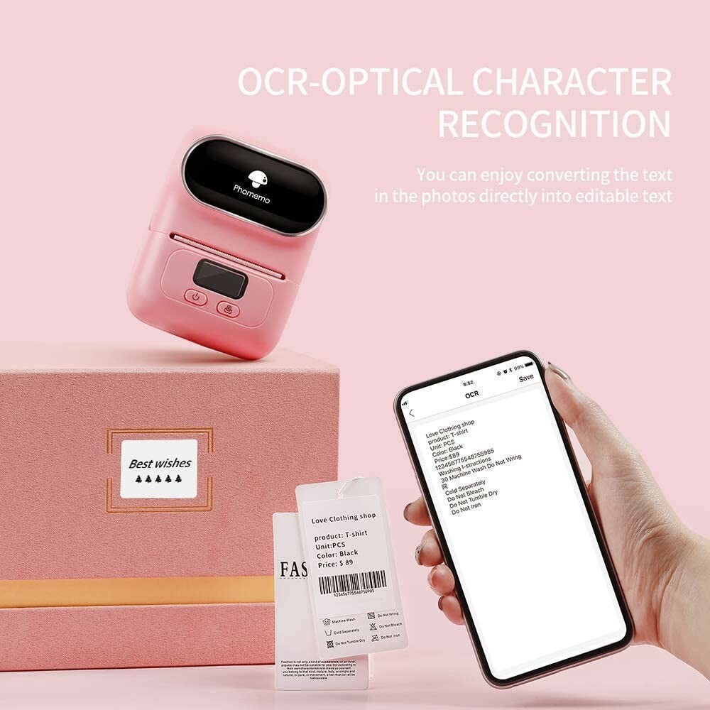 Phomemo M110 Label Maker Portable Bluetooth Thermal Sticker Label Maker Printer