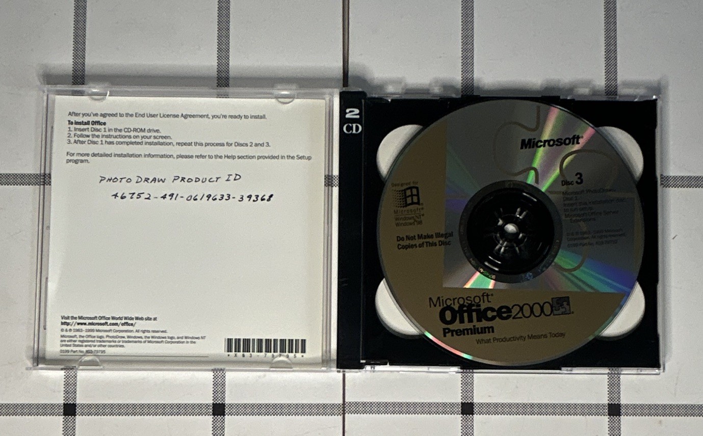 Microsoft Office 2000 Premium 2CD + Developer Tools CD, Windows, English (1 PC)