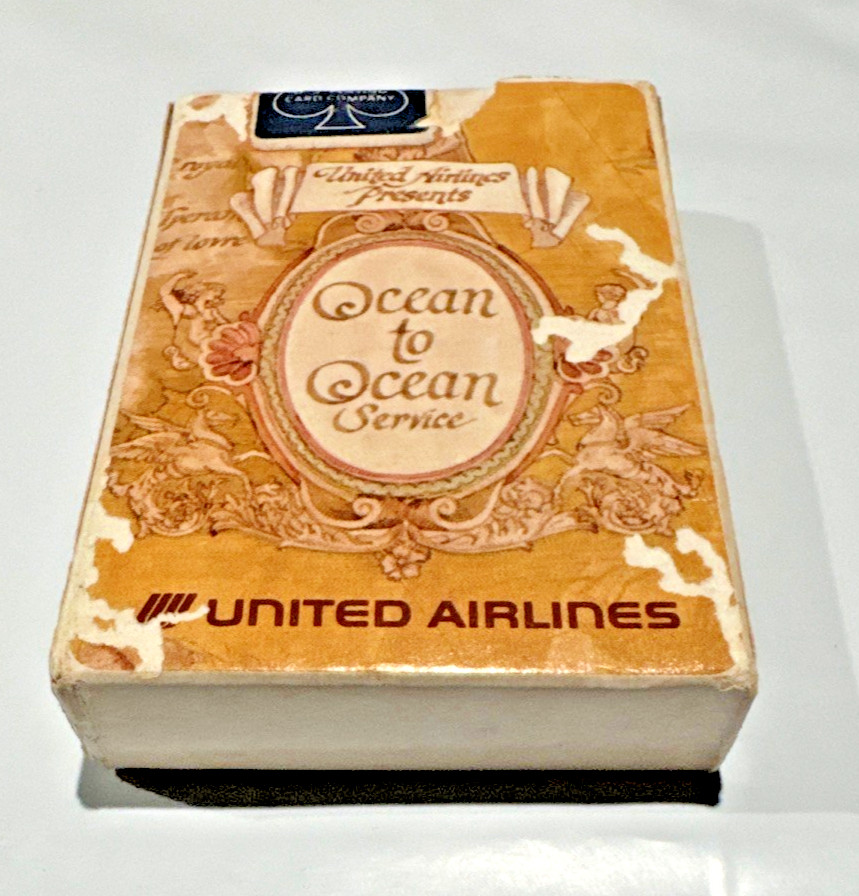 Vintage United Airlines Playing Cards Deck Ocean to Ocean Service New Sealed
