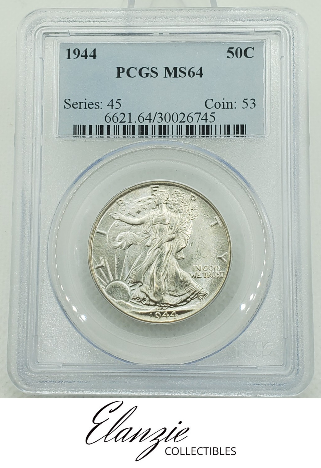 1944 Walking Liberty Half Dollar PCGS MS64