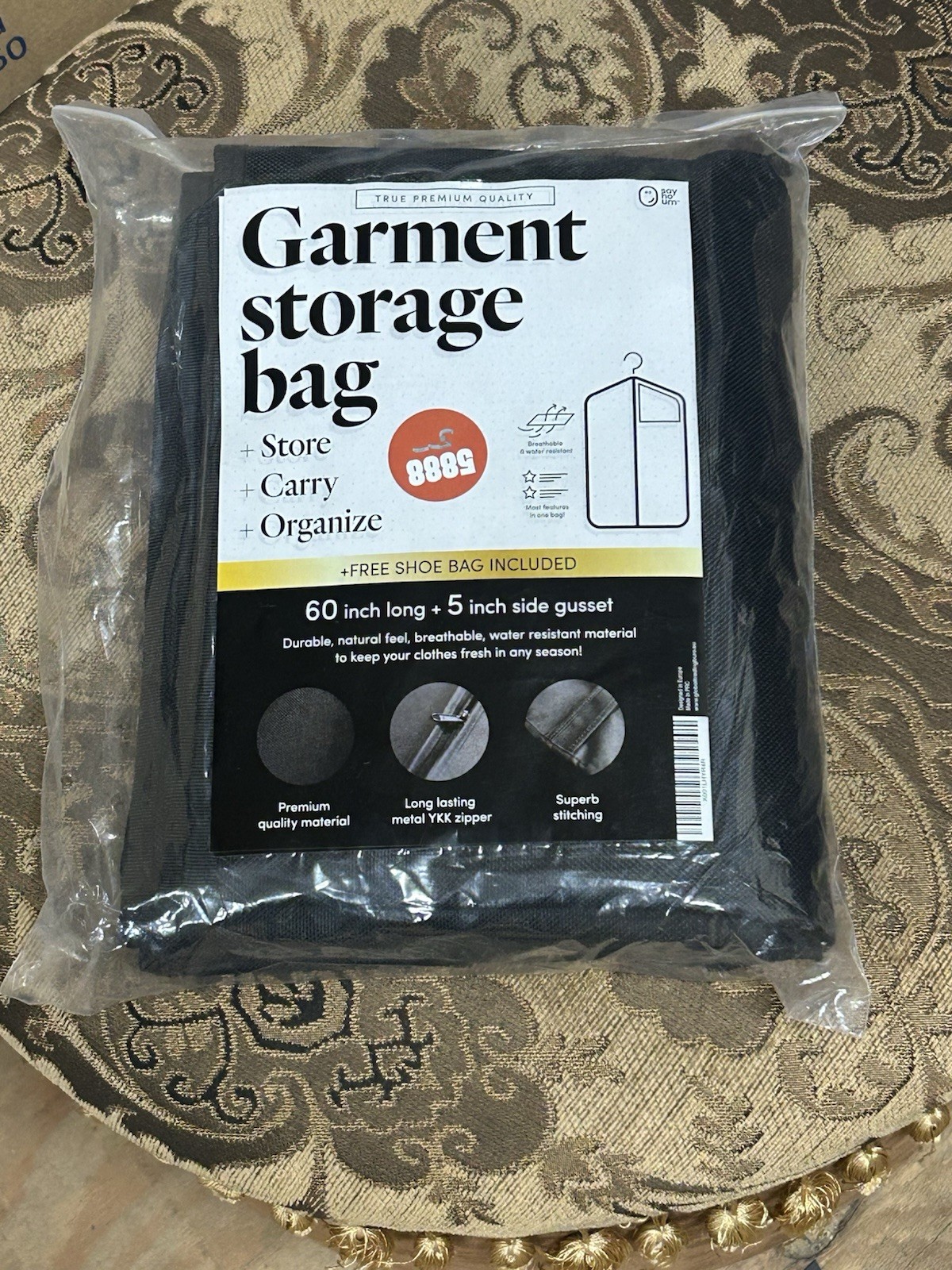Say Ho Um Luxury Heavy Duty Storage Garment Bag 60 Inch &5 Inch Gusset+ Shoe Bag