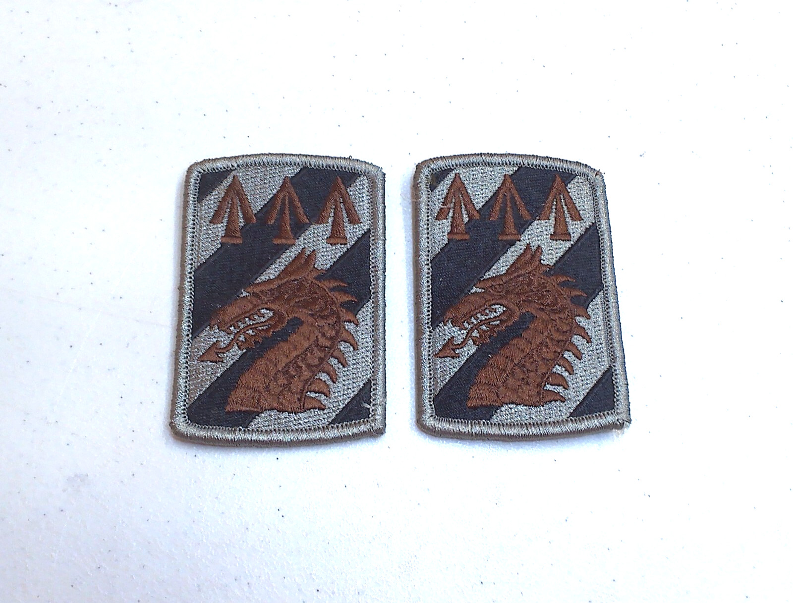 Pair of US Army 3rd Sustainment Brigade ACU Camo Combat Uniform Shoulder Patches