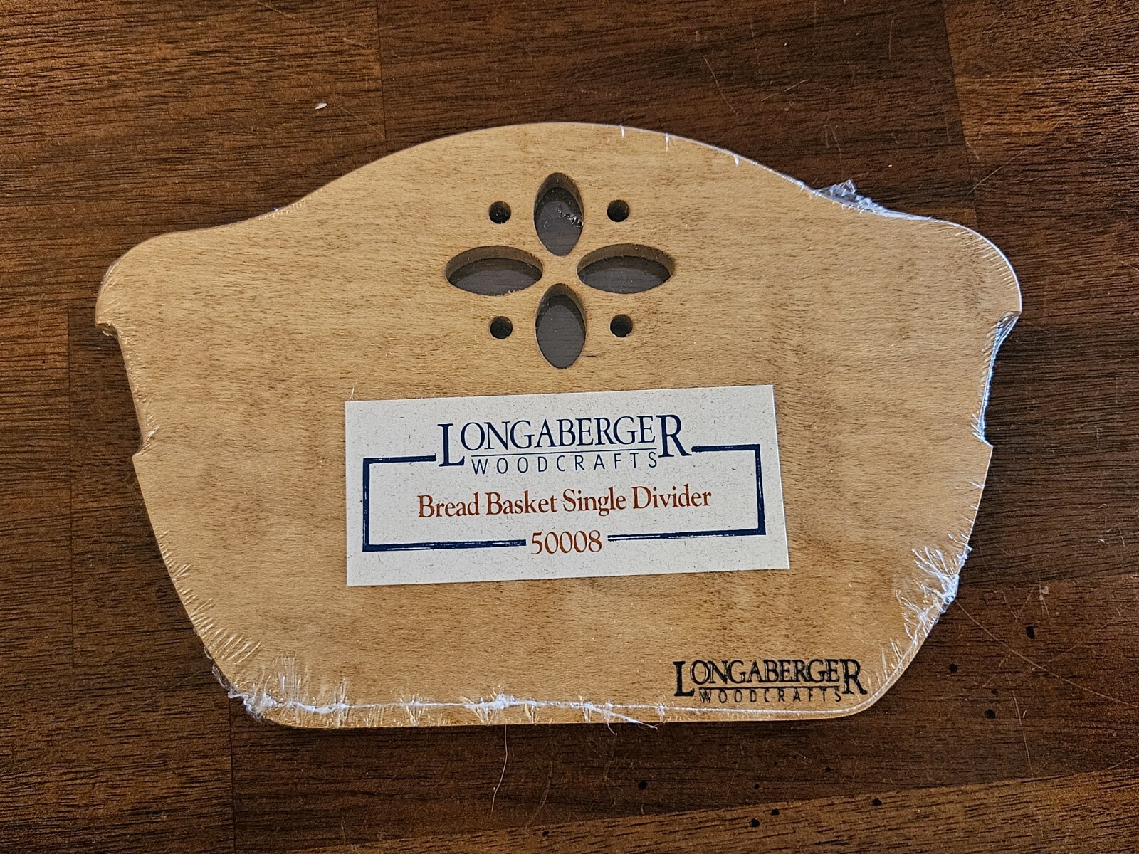 NEW Longaberger WOODCRAFTS 50008 BREAD DIVIDER W/ WOVEN TRADITION CUTOUT