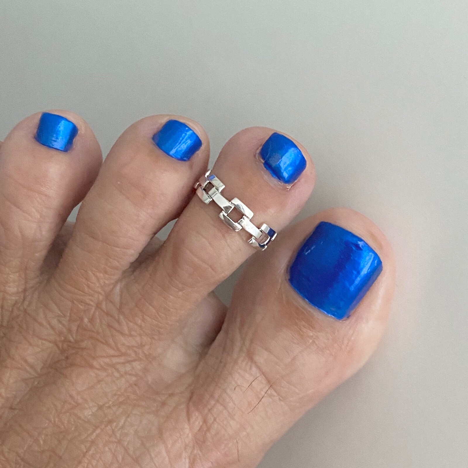 Sterling Silver Link Toe Ring, Silver Rings, Link Ring, Silver Band