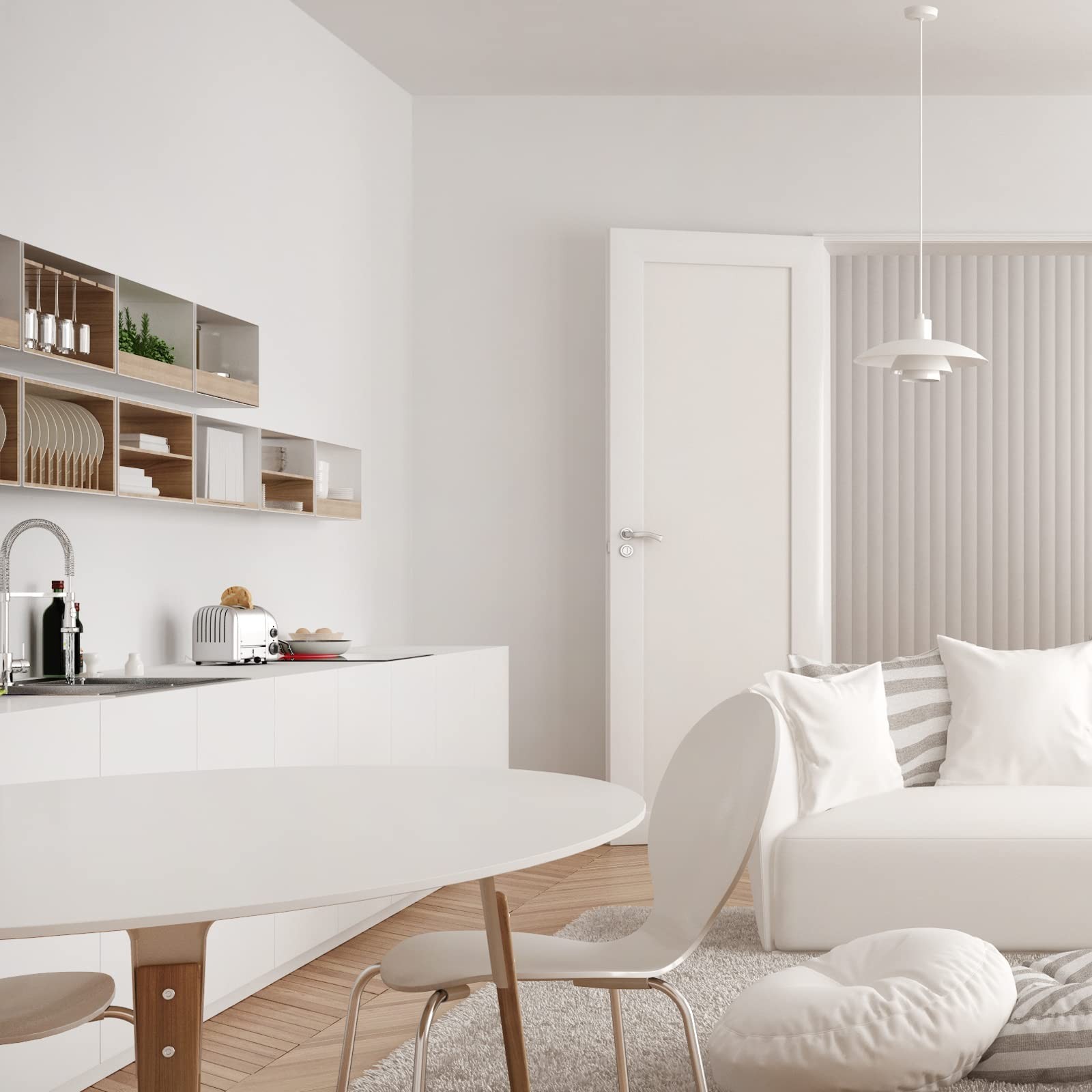 24"x394" White Peel and Stick Wallpaper Matte Solid Textured Embossed Self Ad...