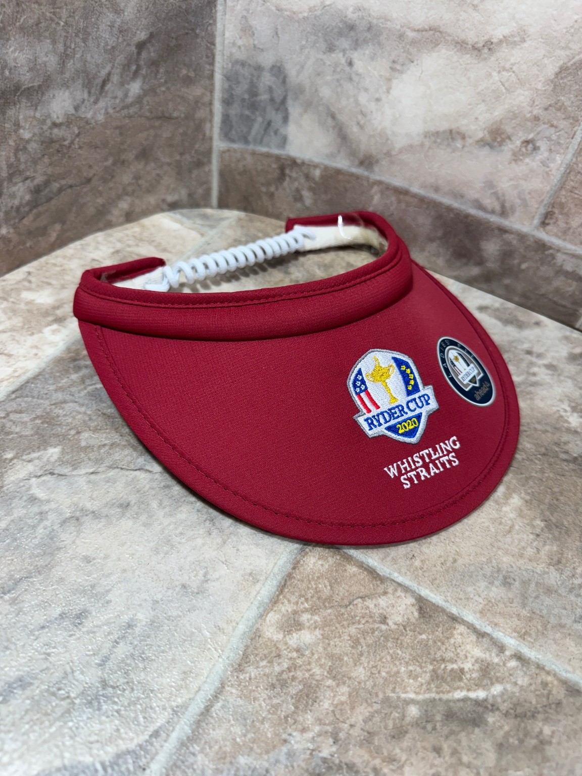 Ahead Ryder Cup 2020 Whistling Straits Golf Visor Red Adjustable Bungee