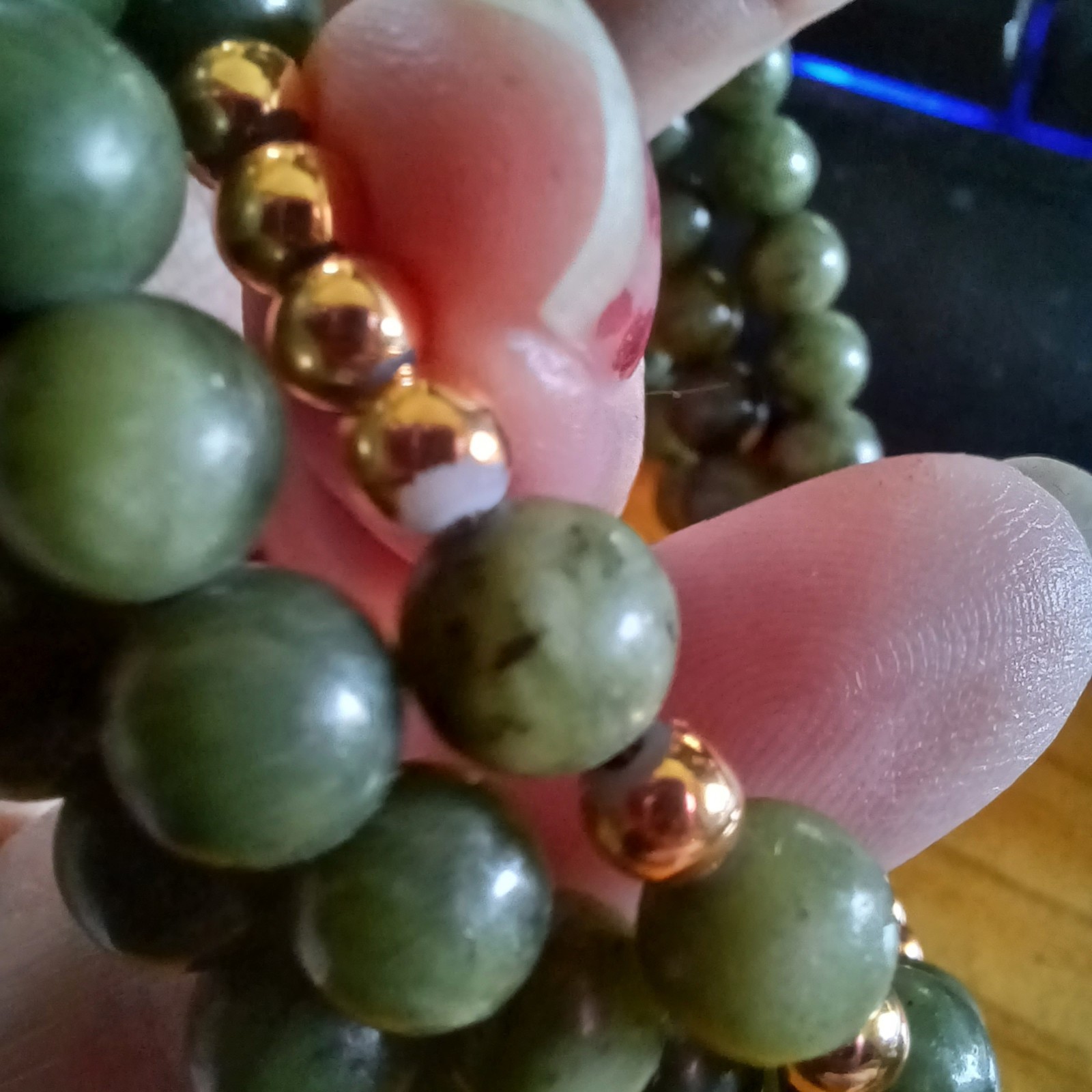 Prehnite Wire Wrap Bracelet