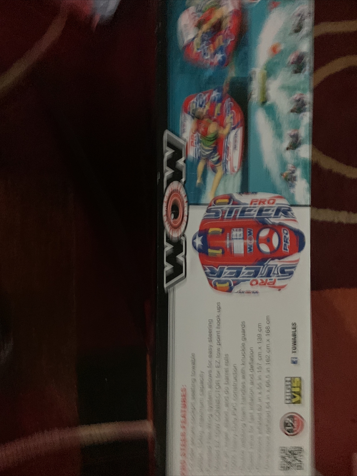 WOW Water Sports Pro Steer Flex Wing Inflatable Towable Tube 1-2 Riders New