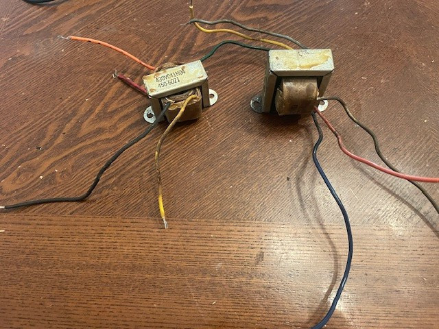 Westinghouse HF-1010A Matrix Stereo Output Transformer Pair V-2512-3 EL84 6BQ5