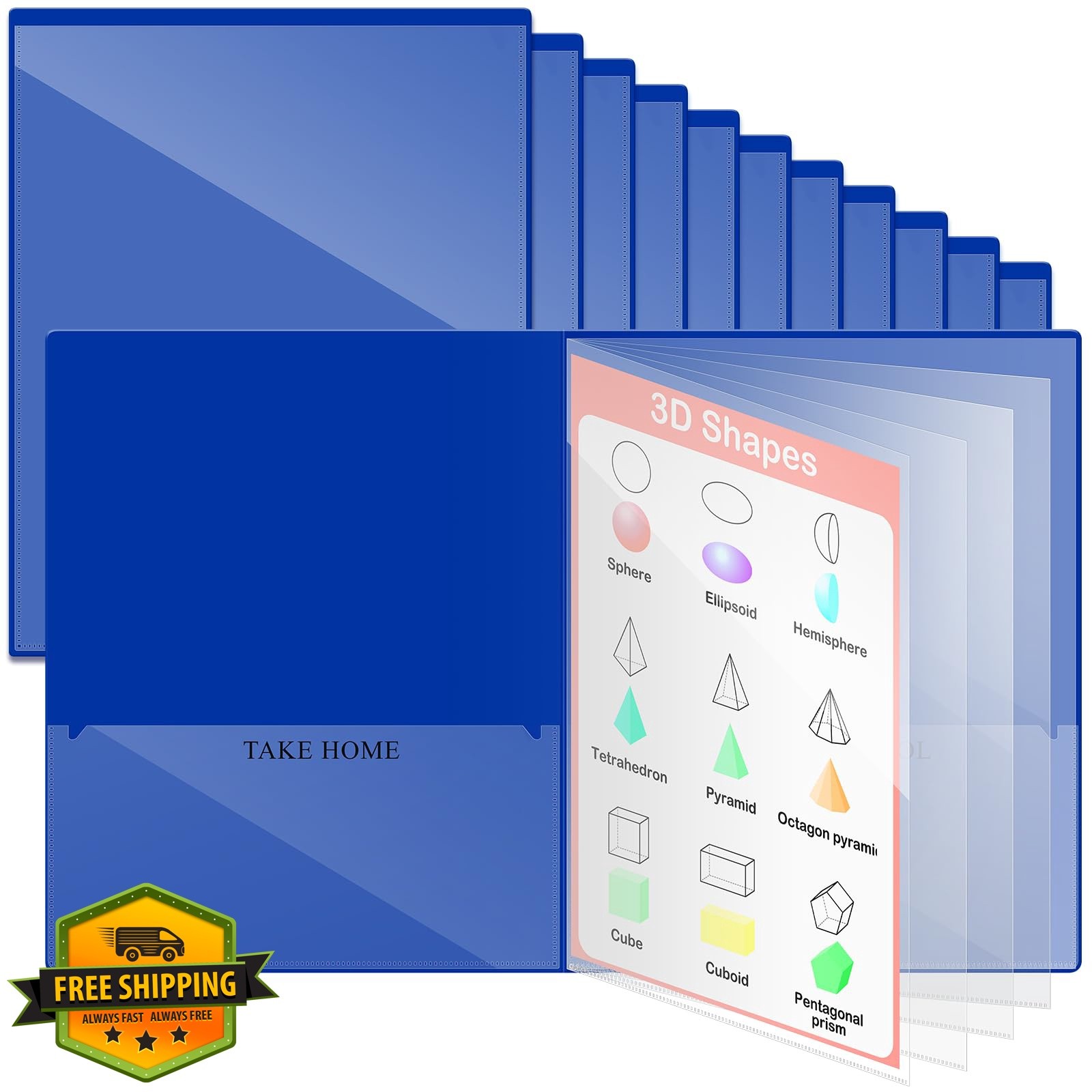 Henoyso 12 Pcs Dark Blue Folders