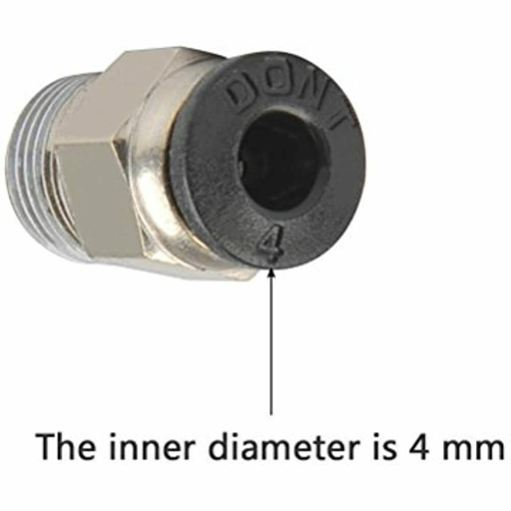 Push Straight Pneumatic Connector Stainless Steel Thread External Fitting