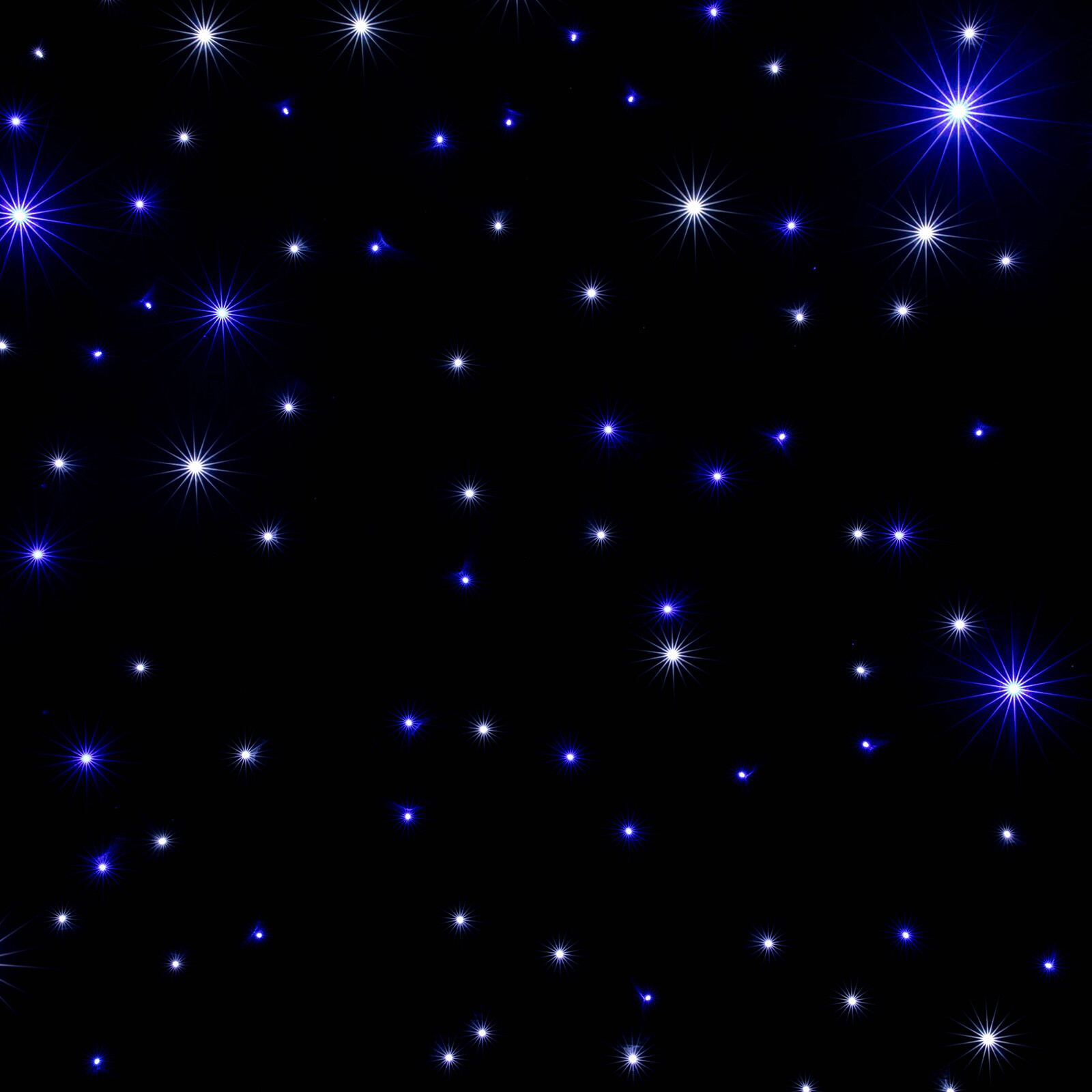13x13ft LED Stage Backdrop Blue & White Light Starry Sky Backdrop Star Curtain