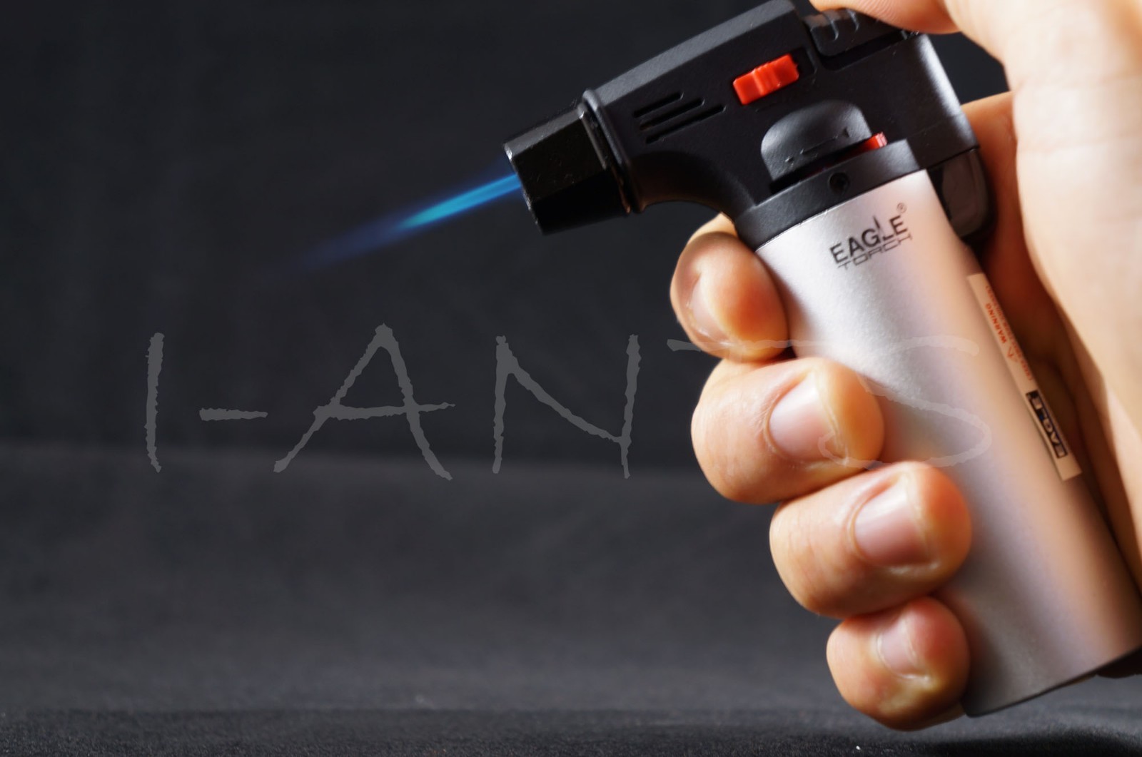 (Original) Eagle Jet Torch Gun Adjustable Flame Refillable Lighter Metallic
