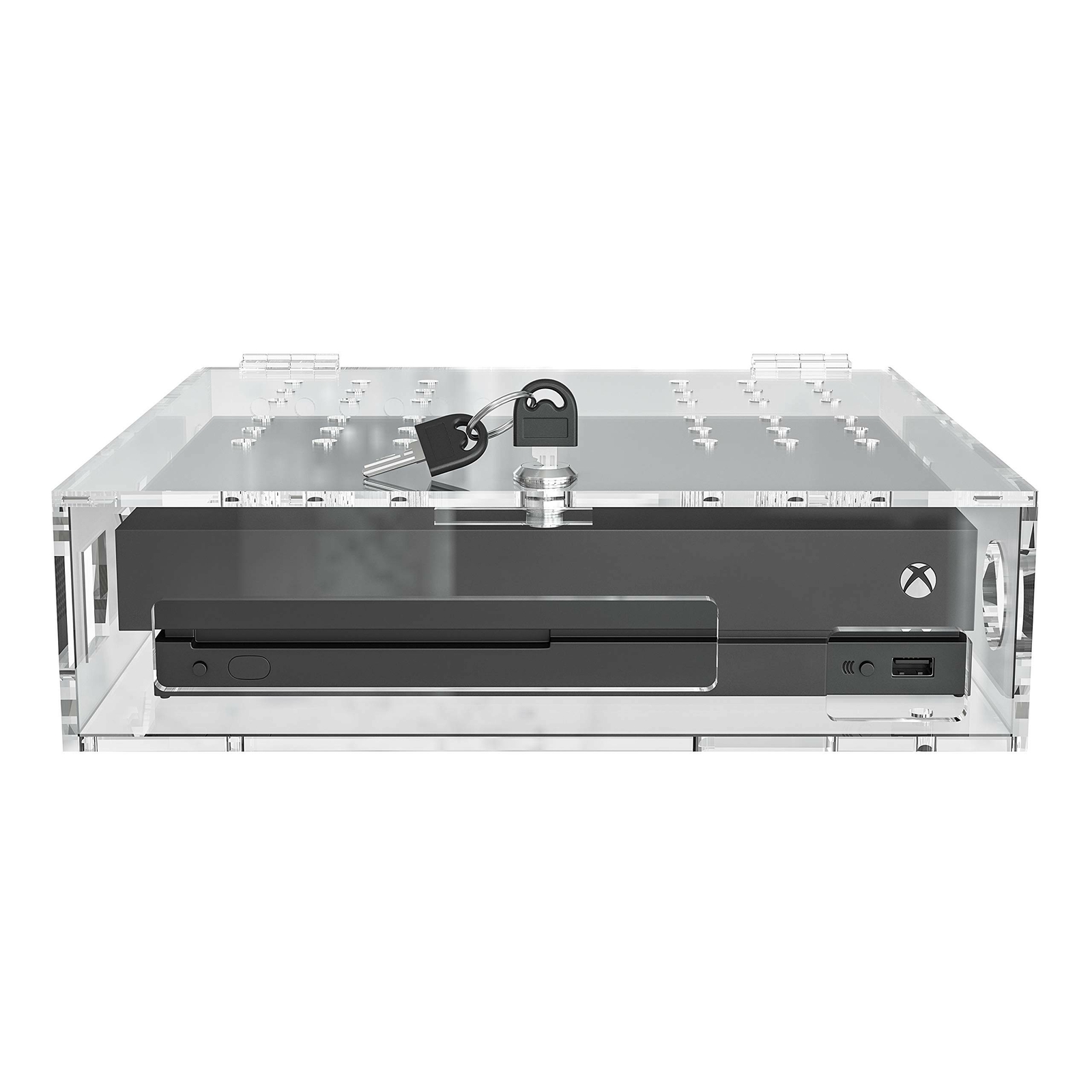 Skywin Acrylic Lock Box for Xbox Game Console - Secure and Protect Public Gam...