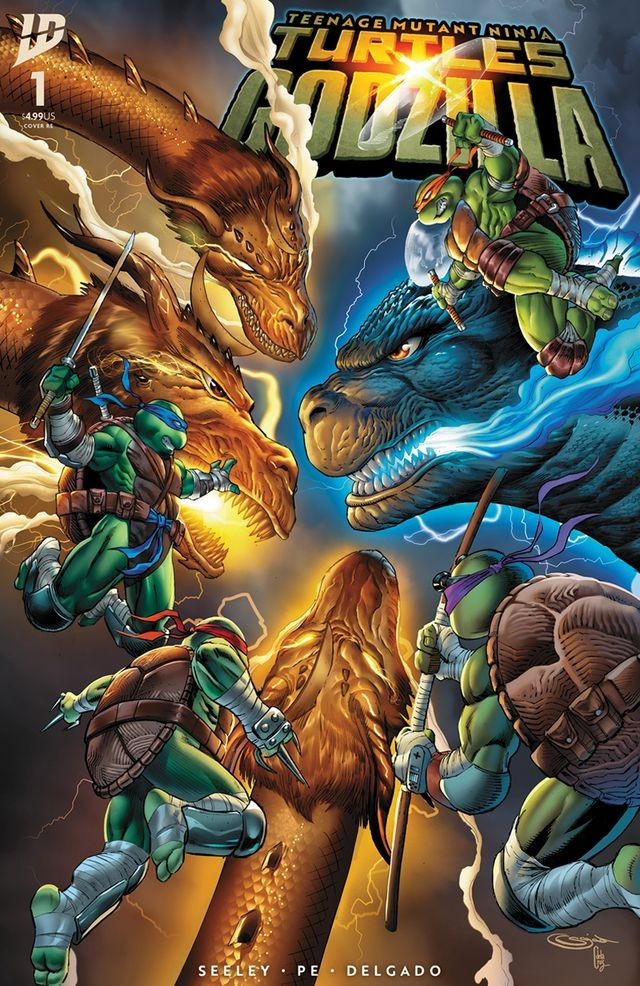 TMNT X Godzilla 1 Sajad Shah Variant A Trade LTD 500 CB