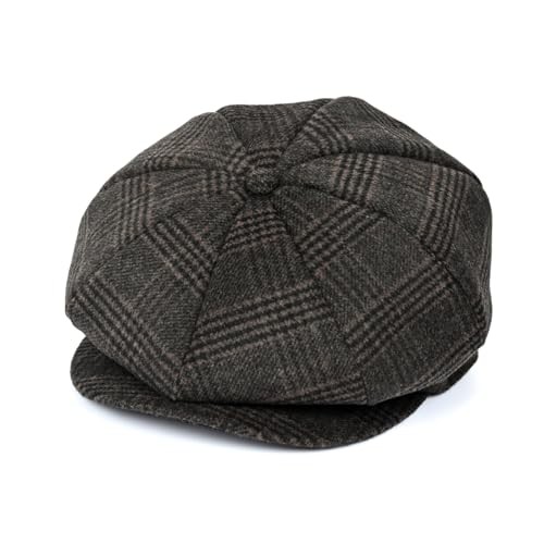 jerague Wool Newsboy Cap for Men Women - Classic Vintage Gatsby Lvy Cabbie Hat