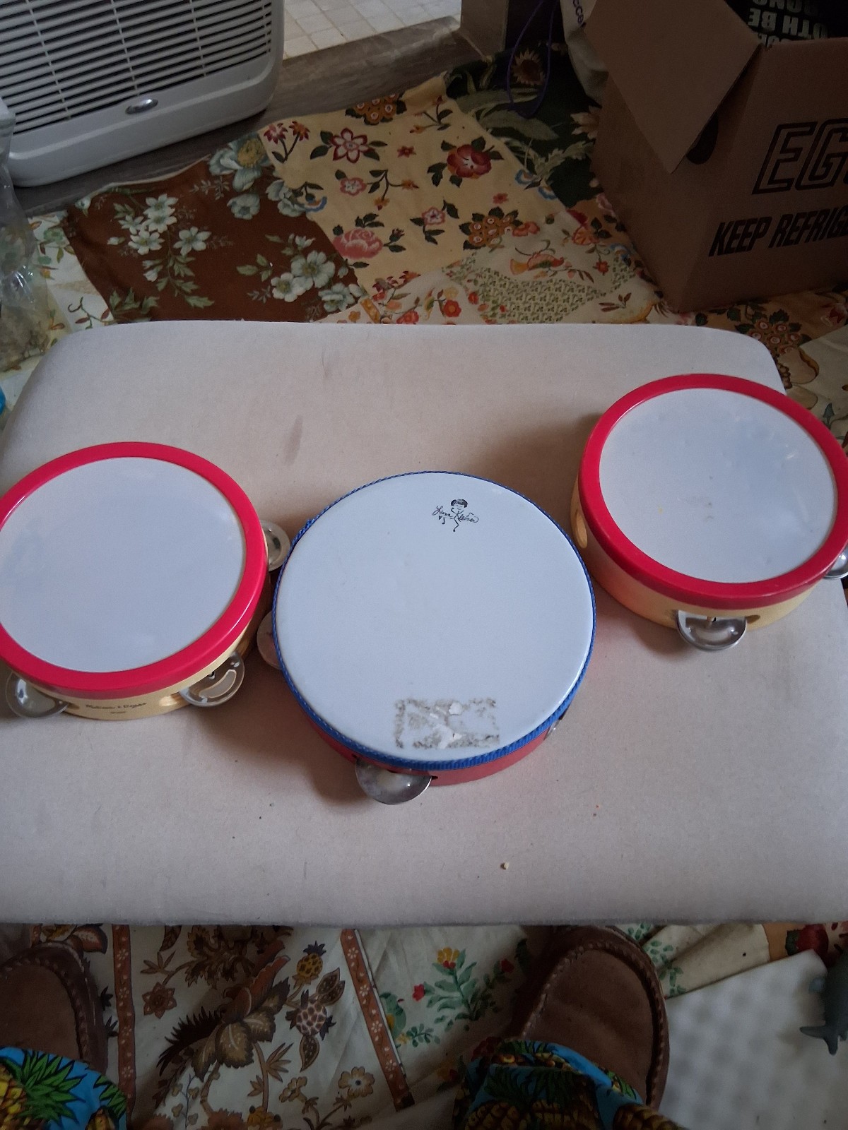 Lot of 3 Melissa & Doug Toy Tamborines Kids Musical  Children's Instrument