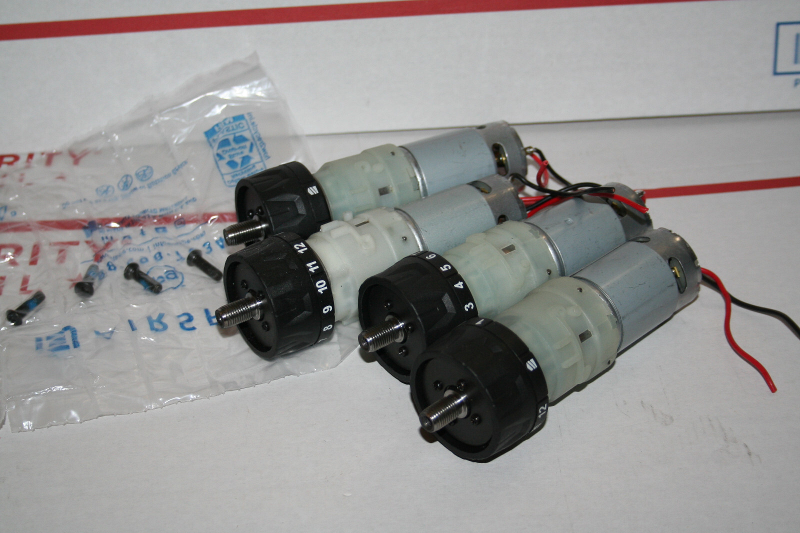 New Set of 4 12V 550Rpm Robot Motors - HF Drill motors -Battlebot - 12v ROV mk3