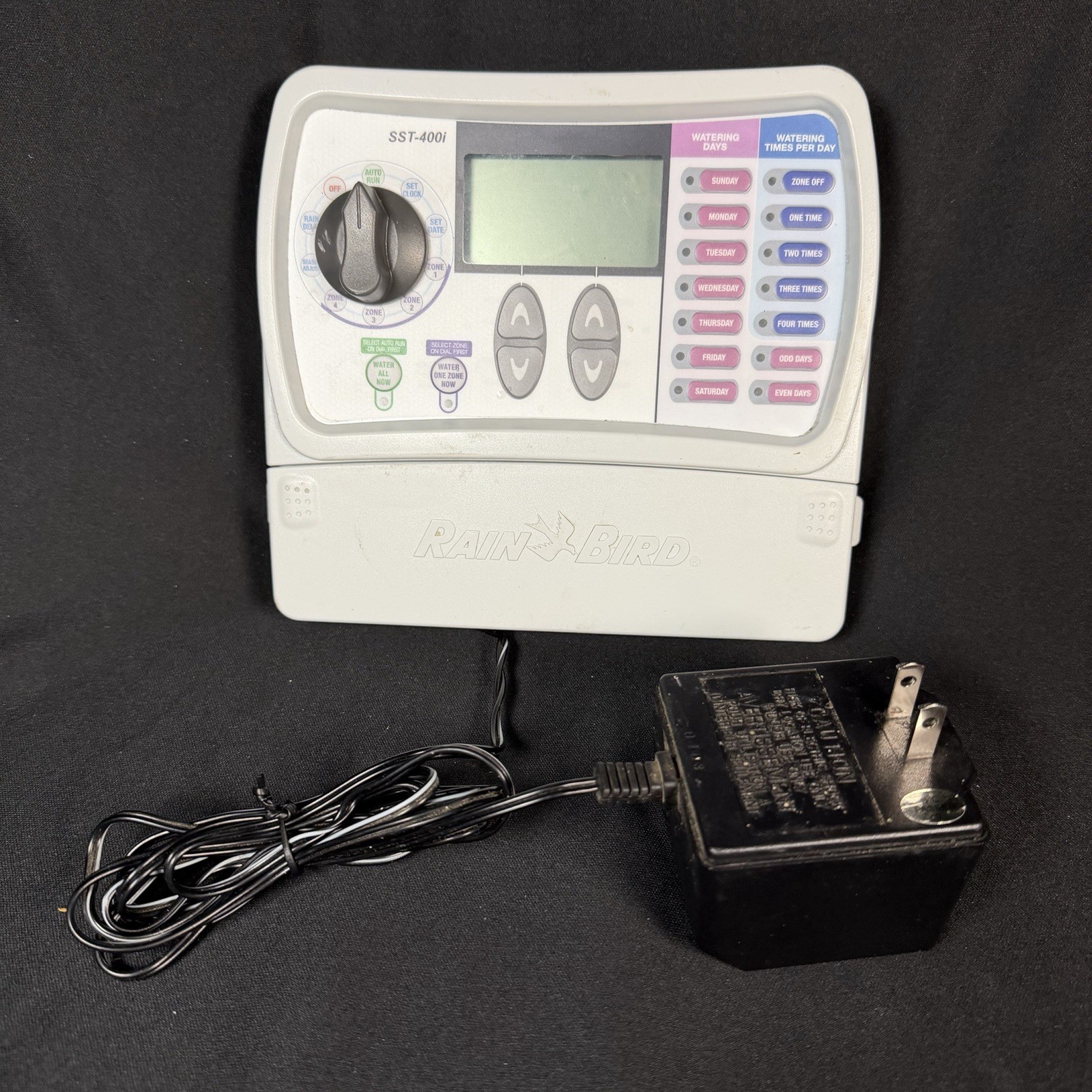 RainBird SST-400i Irrigation Timer Sprinkler Control 4 Zones With Power Supply